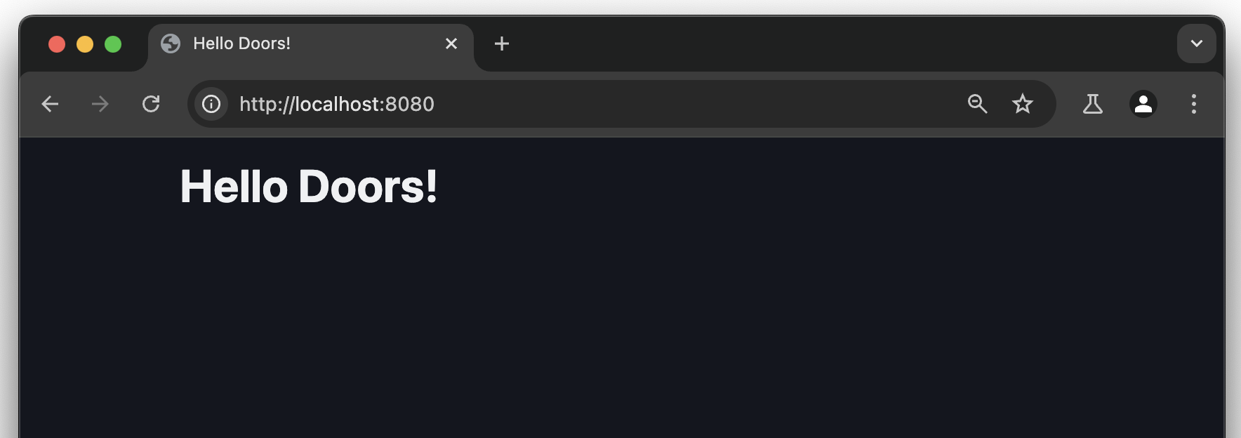 Hello Doors page