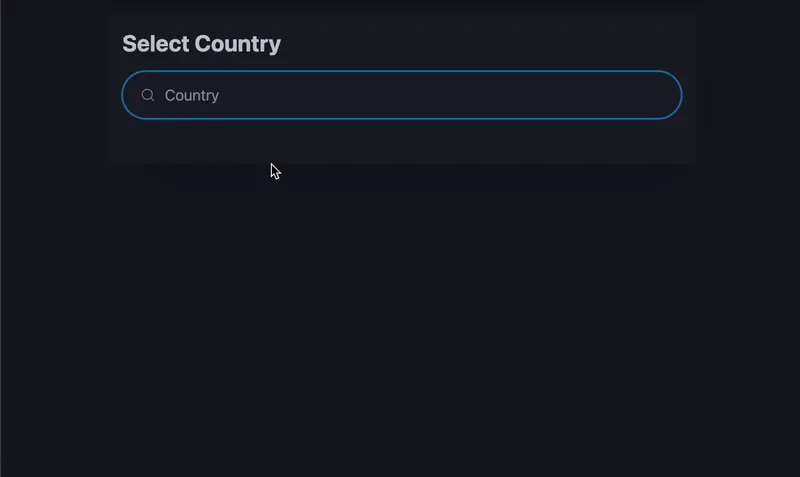 Location selector with focus